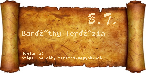 Baróthy Terézia névjegykártya